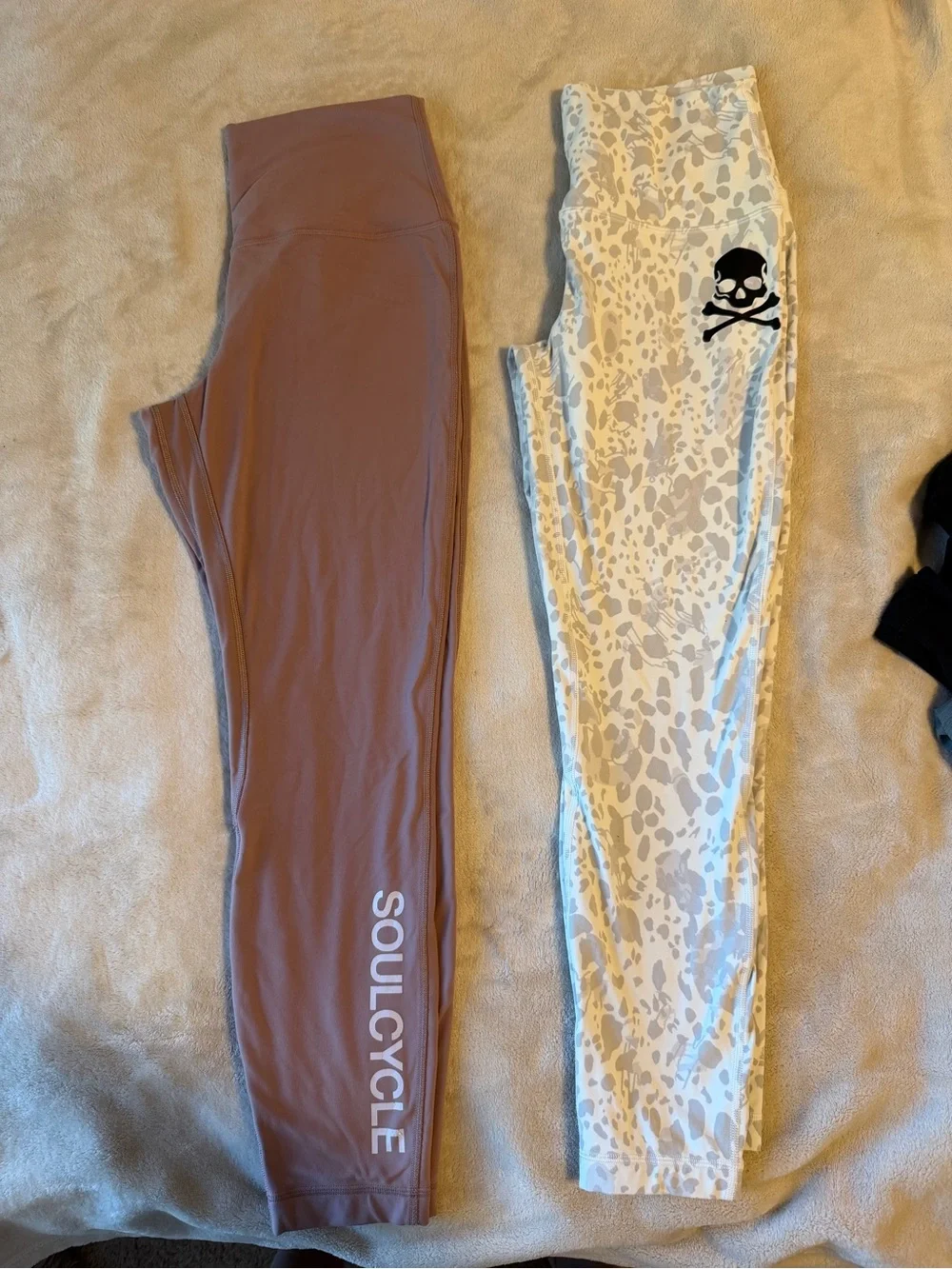 lululemon athletica mauve high-waist leggings with side logo